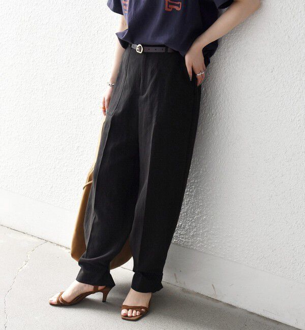 SHIPS any「《予約》SHIPS any:〈手洗い可能〉センター プレス アジャスト ボタン ベイカー パンツ」|その他|