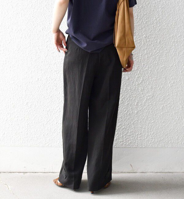 SHIPS any「《予約》SHIPS any:〈手洗い可能〉センター プレス アジャスト ボタン ベイカー パンツ」|その他|