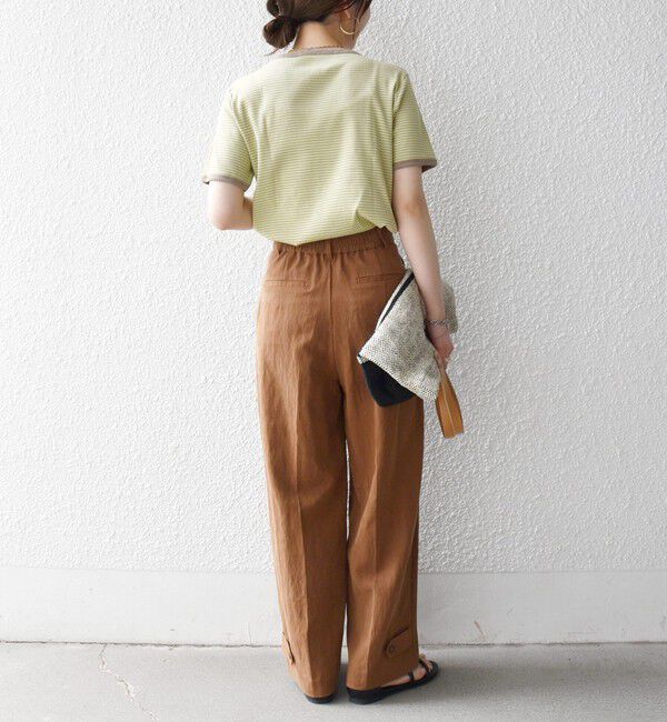 SHIPS any「《予約》SHIPS any:〈手洗い可能〉センター プレス アジャスト ボタン ベイカー パンツ」|その他|