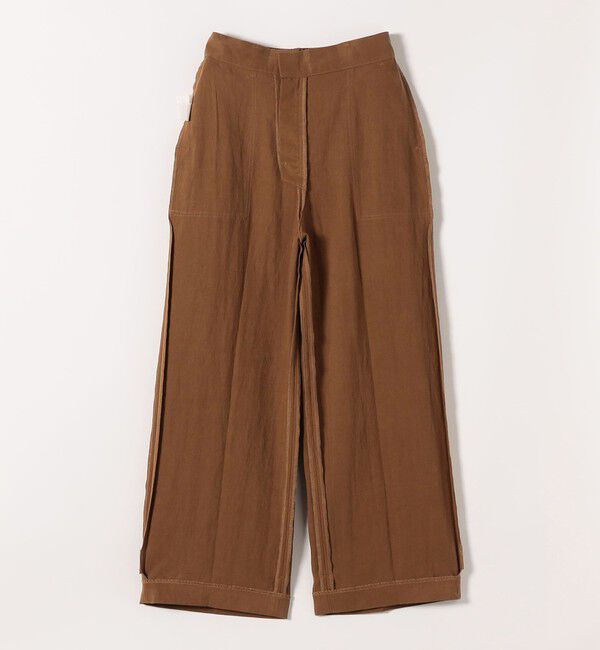 SHIPS any「《予約》SHIPS any:〈手洗い可能〉センター プレス アジャスト ボタン ベイカー パンツ」|その他|