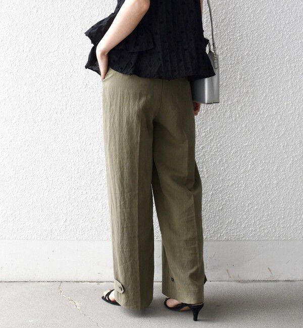 SHIPS any「《予約》SHIPS any:〈手洗い可能〉センター プレス アジャスト ボタン ベイカー パンツ」|その他|