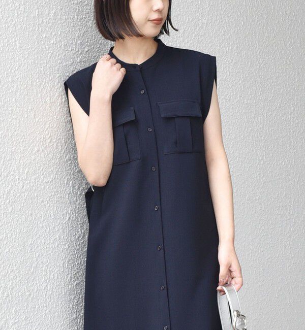 SHIPS Colors 「《予約》SHIPS Colors:〈手洗い可能〉サイド ベルト シャツ ワンピース◆」|ワンピース|