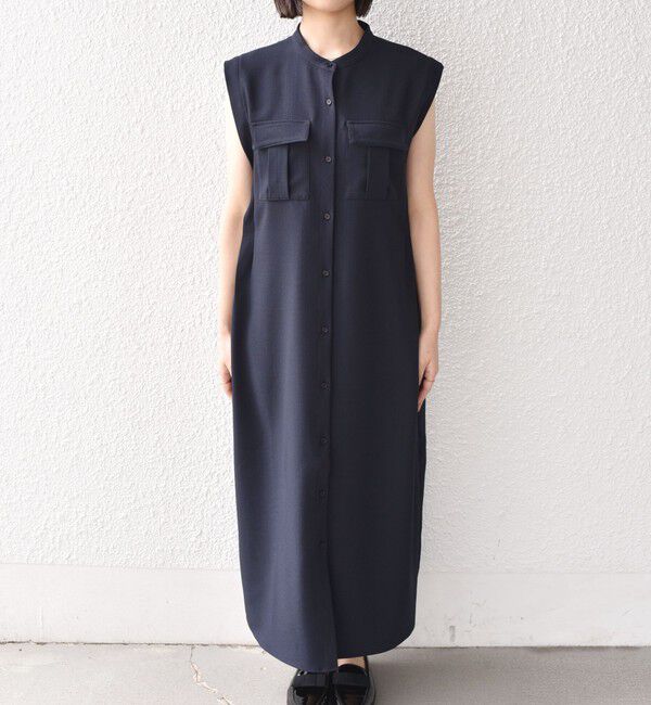 SHIPS Colors 「《予約》SHIPS Colors:〈手洗い可能〉サイド ベルト シャツ ワンピース◆」|ワンピース|