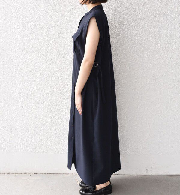 SHIPS Colors 「《予約》SHIPS Colors:〈手洗い可能〉サイド ベルト シャツ ワンピース◆」|ワンピース|