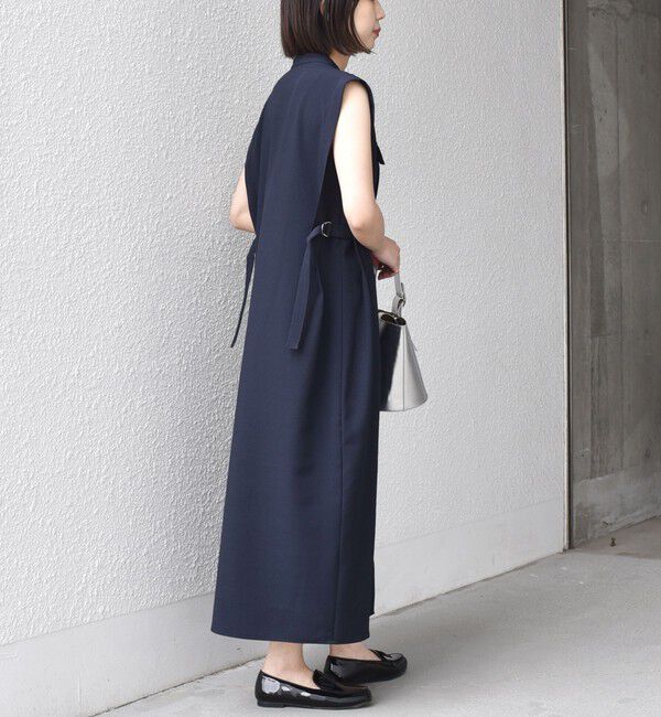 SHIPS Colors 「《予約》SHIPS Colors:〈手洗い可能〉サイド ベルト シャツ ワンピース◆」|ワンピース|