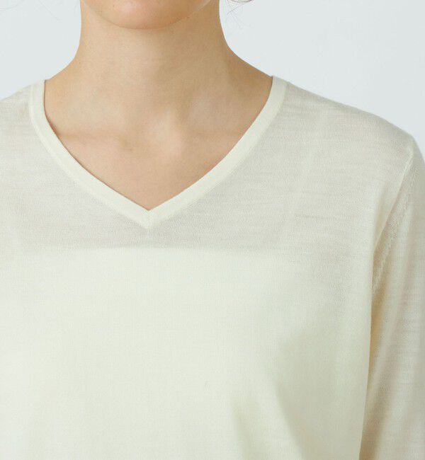 TOMORROWLAND collection「エクストラファインウール Vネックプルオーバー」|ニット・セーター|
