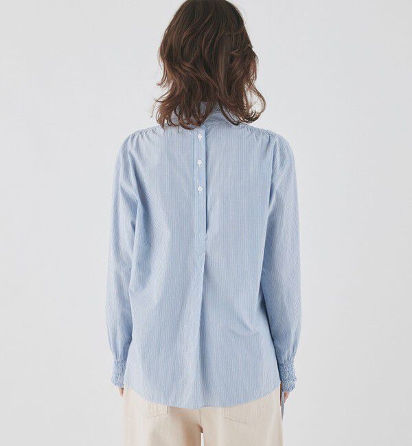 GALERIE VIE「コットン スタンドネックフリルシャツ」|シャツ・ブラウス|