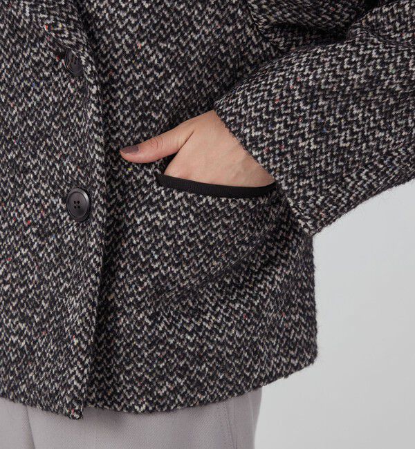 TOMORROWLAND collection「カラーネップホームスパン ピーコート」|ピーコート|