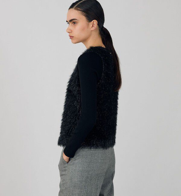 DES PRES「レイニーシャギー クルーネックベスト」|ベスト・ジレ|