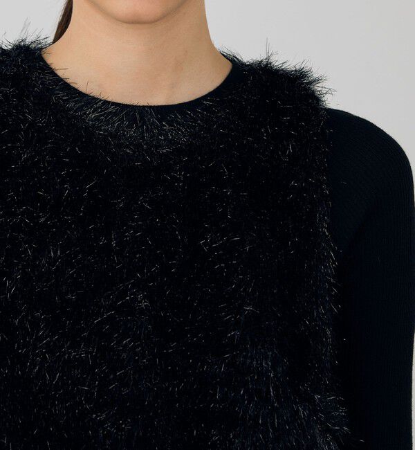 DES PRES「レイニーシャギー クルーネックベスト」|ベスト・ジレ|