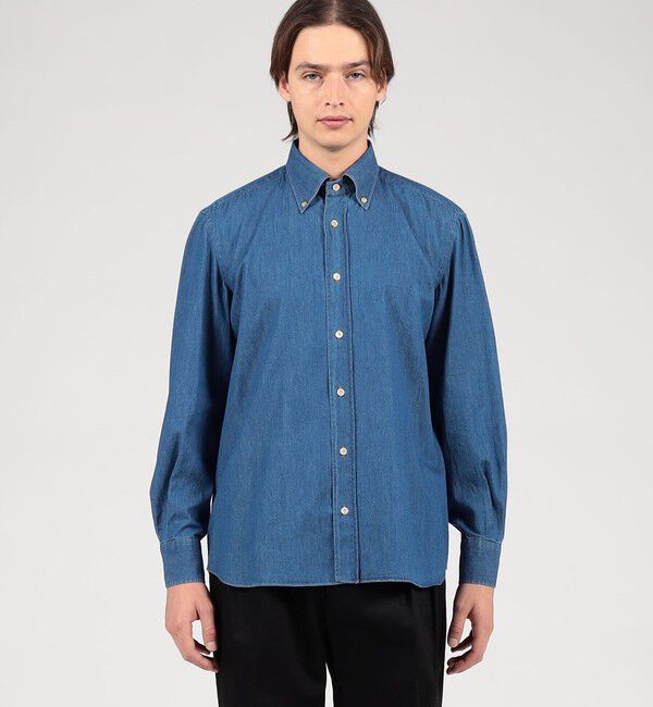 TOMORROWLAND MENS「TOMORROWLAND PILGRIM コットンデニム ボタンダウンシャツ」|シャツ・ブラウス|