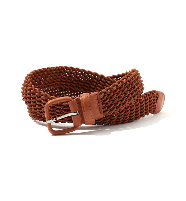 TOMORROWLAND GOODS「Maison Boinet 革巻き メッシュベルト」|ベルト|25 ダークオレンジ