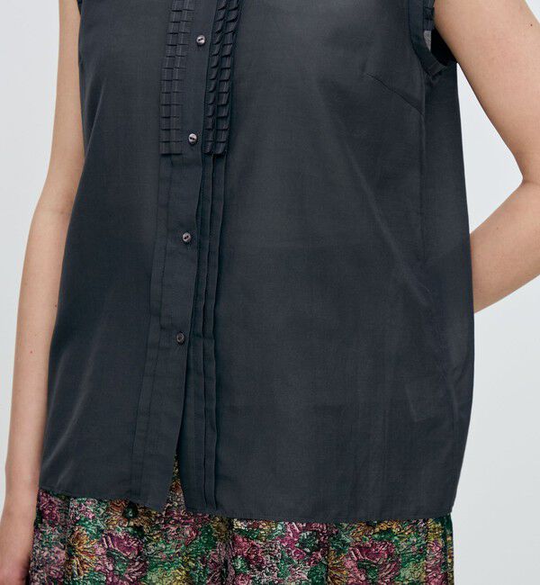 TOMORROWLAND collection「シャンブレータフタ ノースリーブブラウス」|シャツ・ブラウス|