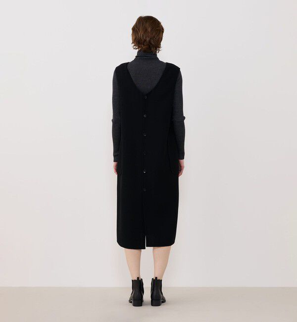 GALERIE VIE「ウールダブルクレープ バックボタンワンピース」|ワンピース|