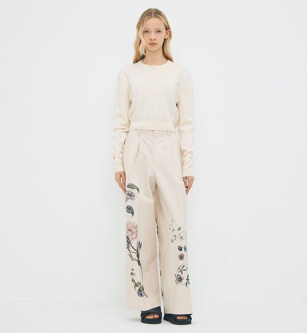 CABaN「コットンカシミヤ ヘンリーネッククロップドプルーバー」|ニット・セーター|