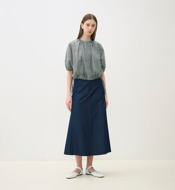 TOMORROWLAND collection「ギンガムエンブロイダリー ジップアップライトブルゾン」|その他|