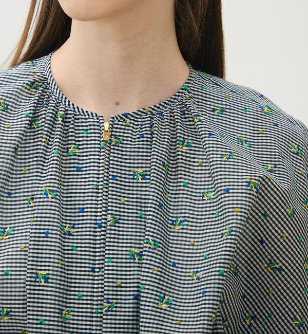 TOMORROWLAND collection「ギンガムエンブロイダリー ジップアップライトブルゾン」|その他|