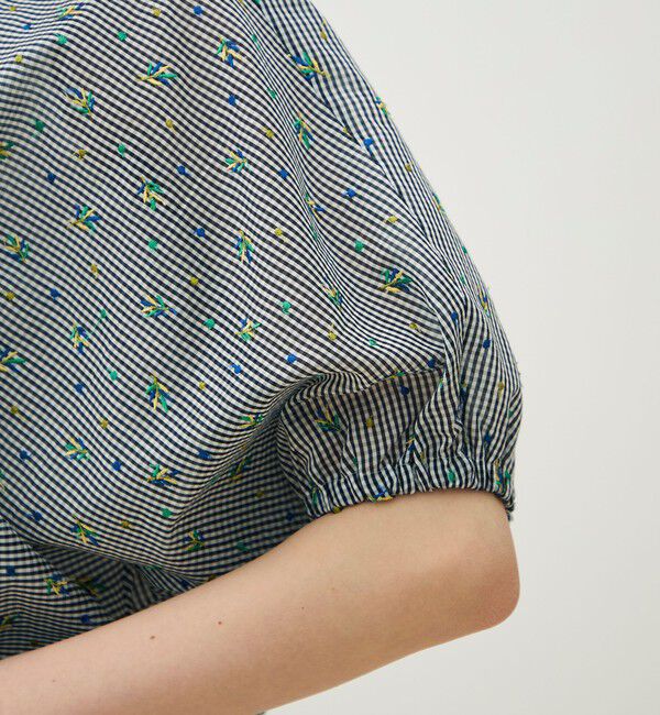 TOMORROWLAND collection「ギンガムエンブロイダリー ジップアップライトブルゾン」|その他|