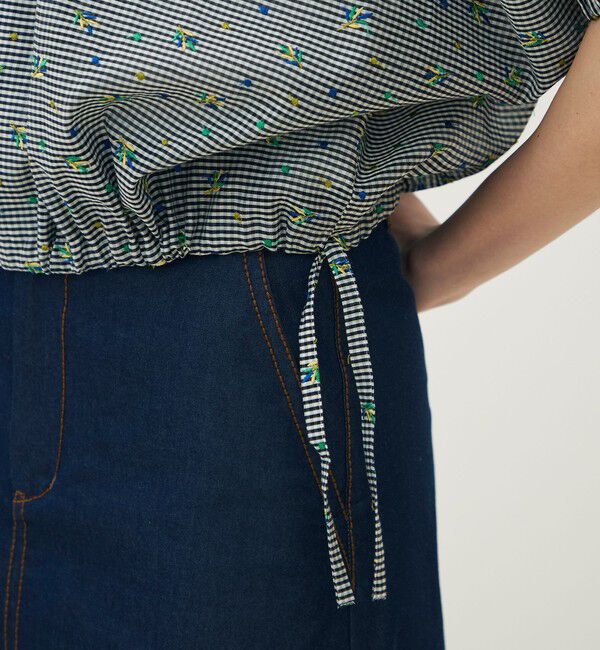 TOMORROWLAND collection「ギンガムエンブロイダリー ジップアップライトブルゾン」|その他|