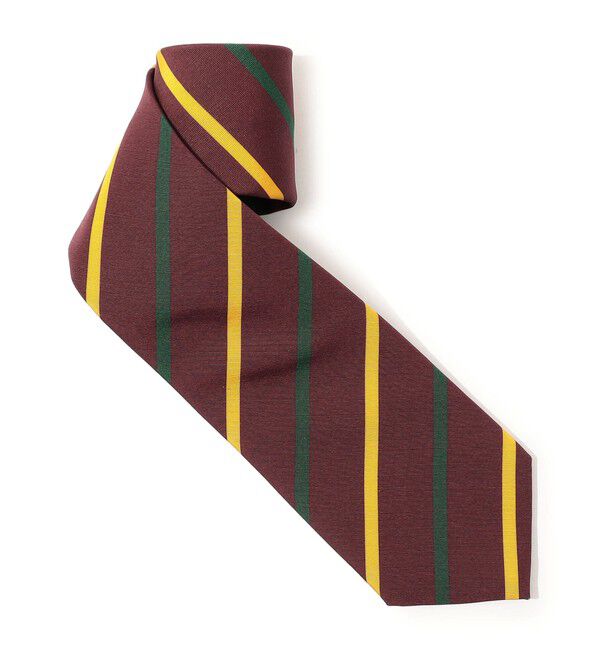 TOMORROWLAND GOODS「Atkinsons アイリッシュポプリン レジメンタルストライプネクタイ」|ネクタイ・蝶ネクタイ|36 ダークレッド系