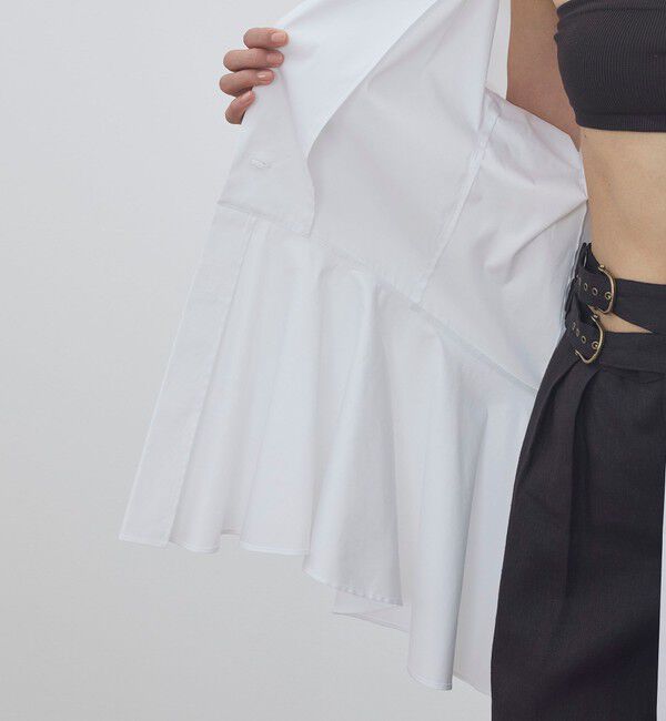 DES PRES「コットンナイロンストレッチ ペプラムジャケット」|テーラードジャケット|