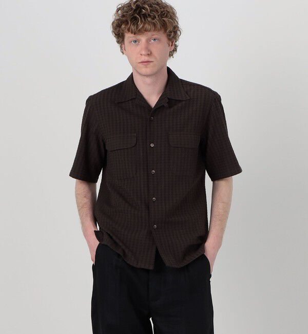 TOMORROWLAND MENS「【別注】Salvatore Piccolo BRYAN コットンドビー オープンカラー ハーフスリーブシャツ」|シャツ・ブラウス|