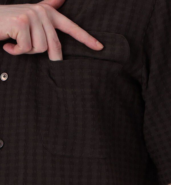 TOMORROWLAND MENS「【別注】Salvatore Piccolo BRYAN コットンドビー オープンカラー ハーフスリーブシャツ」|シャツ・ブラウス|