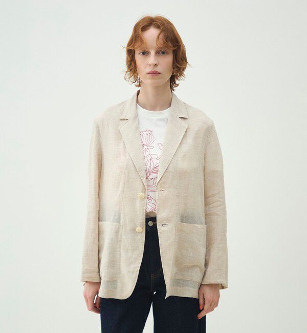 MACPHEE「プレーンラミー シアージャケット」|テーラードジャケット|