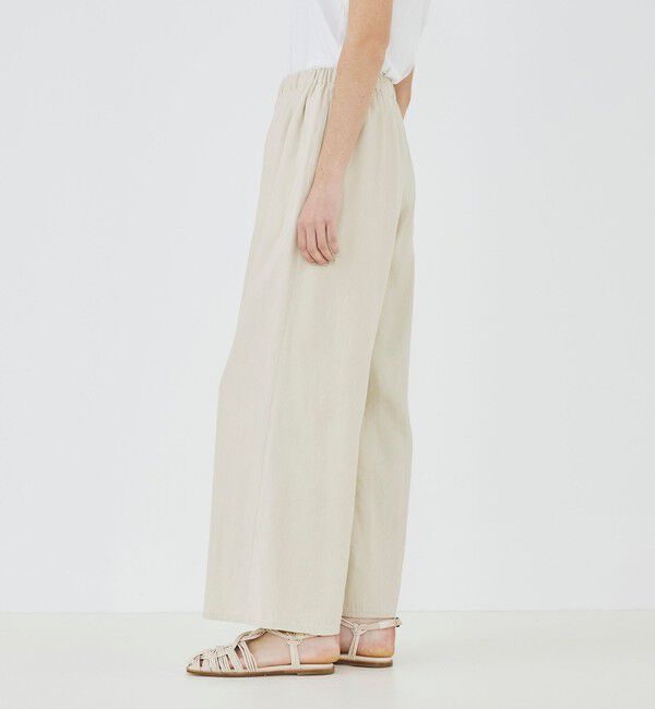 GALERIE VIE「レーヨンリネンストレッチ イージーセミワイドパンツ」|その他|