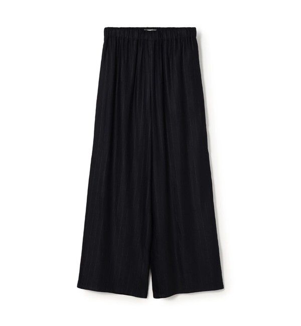 GALERIE VIE「レーヨンリネンストレッチ イージーセミワイドパンツ」|その他|68 ネイビー系