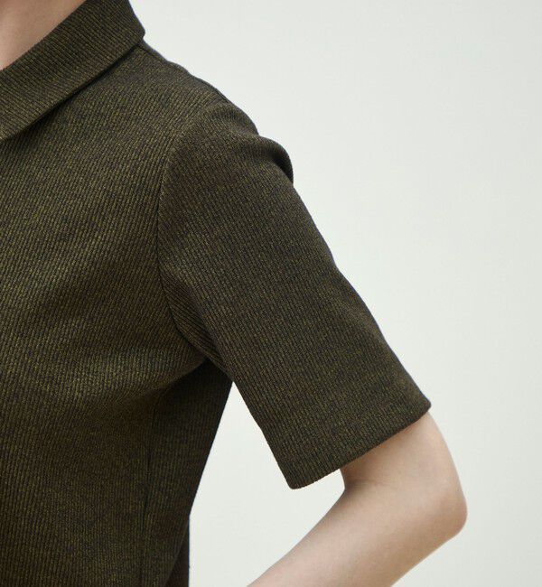 MACPHEE「ヘザーリブ ポロカラーワンピース」|ワンピース|