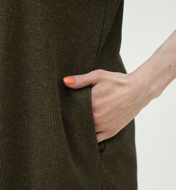 MACPHEE「ヘザーリブ ポロカラーワンピース」|ワンピース|