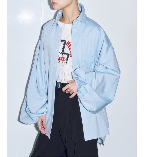  「BALLOON CUFF シャツ」|シャツ・ブラウス|ブルー