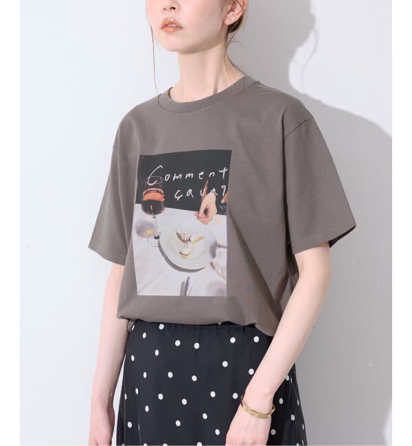 SLOBE IENA「《予約》Lundi&times;FRUIT OF THE LOOM&times;SLOBE別注 フォトTシャツ」|Tシャツ・カットソー|グレー