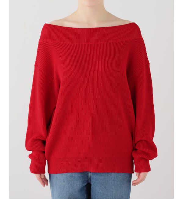 IENA「《一部店舗限定》Maison IENA リネンプルオーバー」|ニット・セーター|レッド