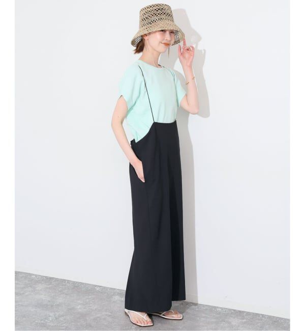 SLOBE IENA「《2枚セット/WEB限定/追加2予約》アイラインキャミワンピース&times;ノースリーブTEEセット」|ワンピース|