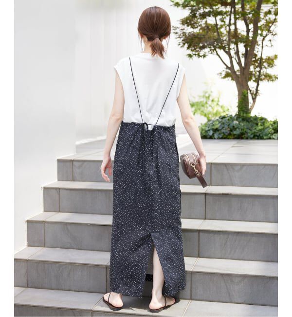 SLOBE IENA「《2枚セット/WEB限定/追加2予約》アイラインキャミワンピース&times;ノースリーブTEEセット」|ワンピース|