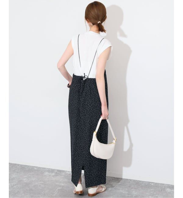 SLOBE IENA「《2枚セット/WEB限定/追加2予約》アイラインキャミワンピース&times;ノースリーブTEEセット」|ワンピース|