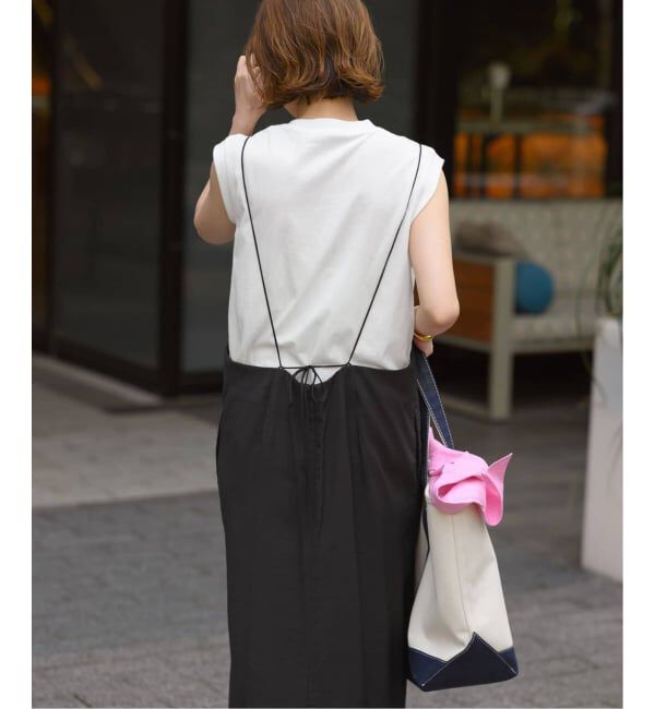 SLOBE IENA「《2枚セット/WEB限定/追加2予約》アイラインキャミワンピース&times;ノースリーブTEEセット」|ワンピース|