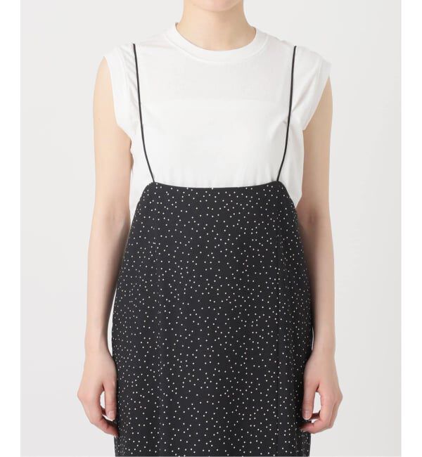 SLOBE IENA「《2枚セット/WEB限定/追加2予約》アイラインキャミワンピース&times;ノースリーブTEEセット」|ワンピース|