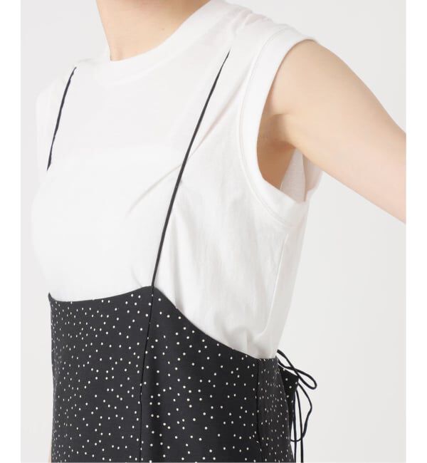 SLOBE IENA「《2枚セット/WEB限定/追加2予約》アイラインキャミワンピース&times;ノースリーブTEEセット」|ワンピース|