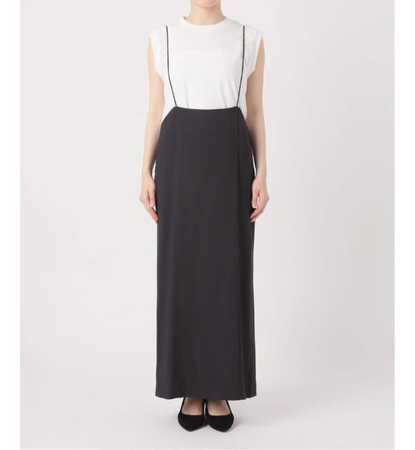 SLOBE IENA「《2枚セット/WEB限定/追加2予約》アイラインキャミワンピース&times;ノースリーブTEEセット」|ワンピース|