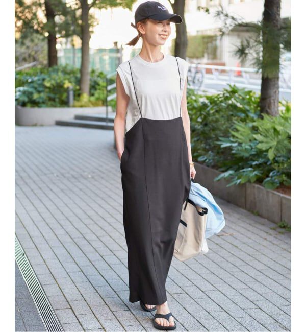 SLOBE IENA「《2枚セット/WEB限定/追加2予約》アイラインキャミワンピース&times;ノースリーブTEEセット」|ワンピース|