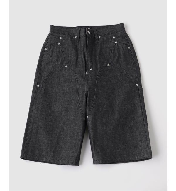 PULP「FAF (FAKE AS FLOWERS) /  NEWCOMMUNE BAGGY DENIM SHORTS RIGID」|その他|ブラック
