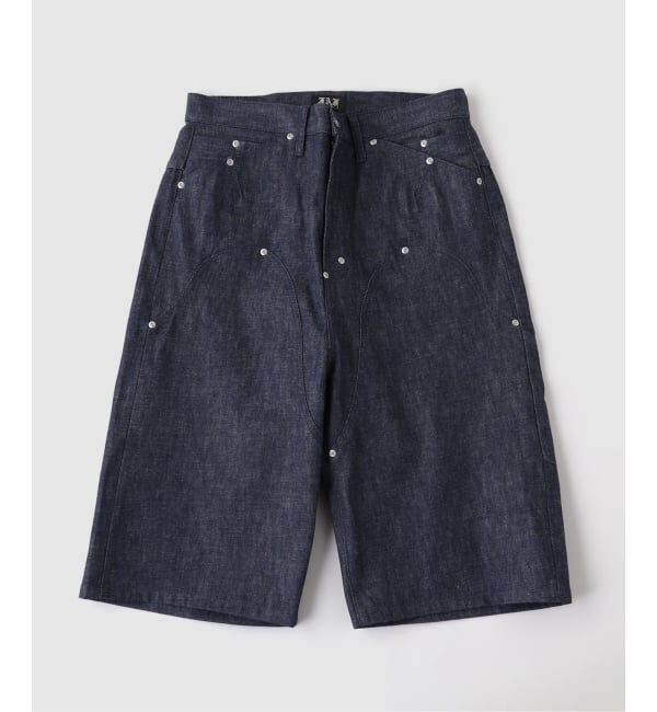 PULP「FAF (FAKE AS FLOWERS) /  NEWCOMMUNE BAGGY DENIM SHORTS RIGID」|その他|ネイビー