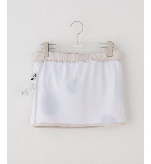 PULP「【Geek Office / ギークオフィス】OPEN YY / Woven ROLLED WAIST DOT MINI SKIRT」|スカート|