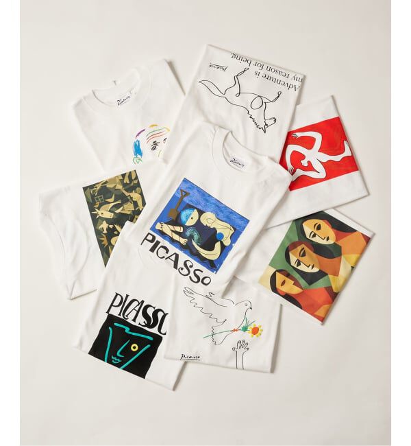 EDIFICE「Pablo Picasso(パブロ・ピカソ) 別注 アート プリント Tシャツ」|Tシャツ・カットソー|