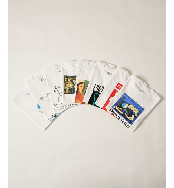 EDIFICE「Pablo Picasso(パブロ・ピカソ) 別注 アート プリント Tシャツ」|Tシャツ・カットソー|
