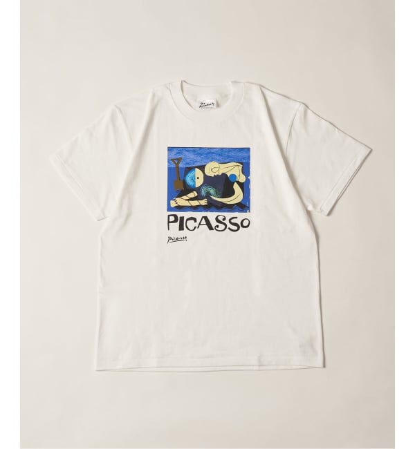 EDIFICE「Pablo Picasso(パブロ・ピカソ) 別注 アート プリント Tシャツ」|Tシャツ・カットソー|ブルー A
