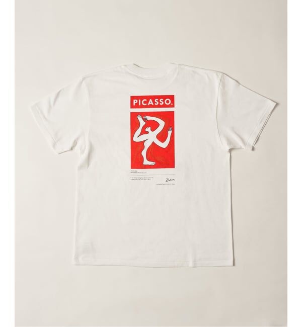 EDIFICE「Pablo Picasso(パブロ・ピカソ) 別注 アート プリント Tシャツ」|Tシャツ・カットソー|レッド
